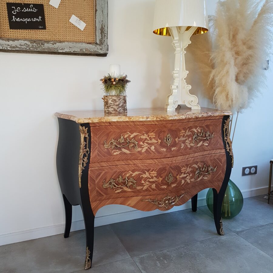 Commode de style Louis XV Black&Wood – Image 4