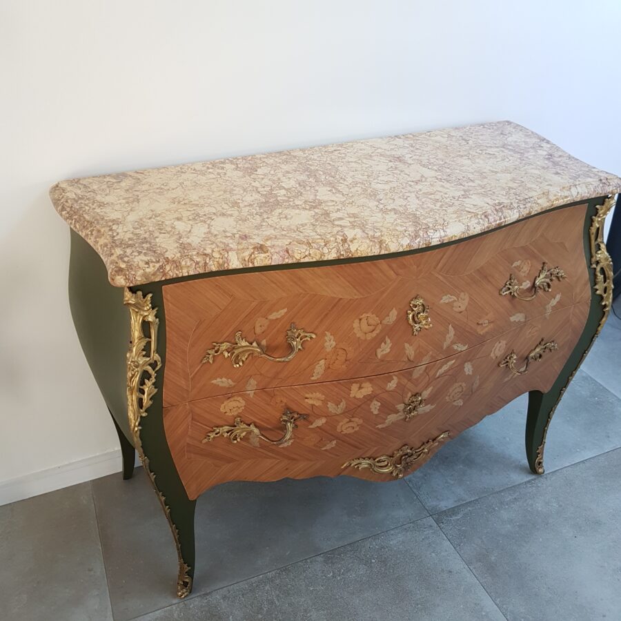Commode de style Louis XV Kaki&Wood – Image 6